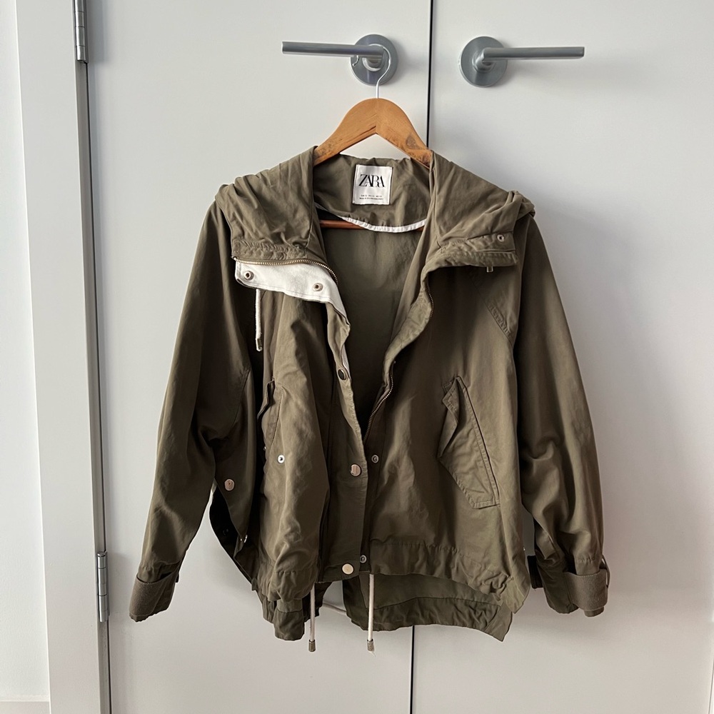 ZARA | Oversized khaki jacket